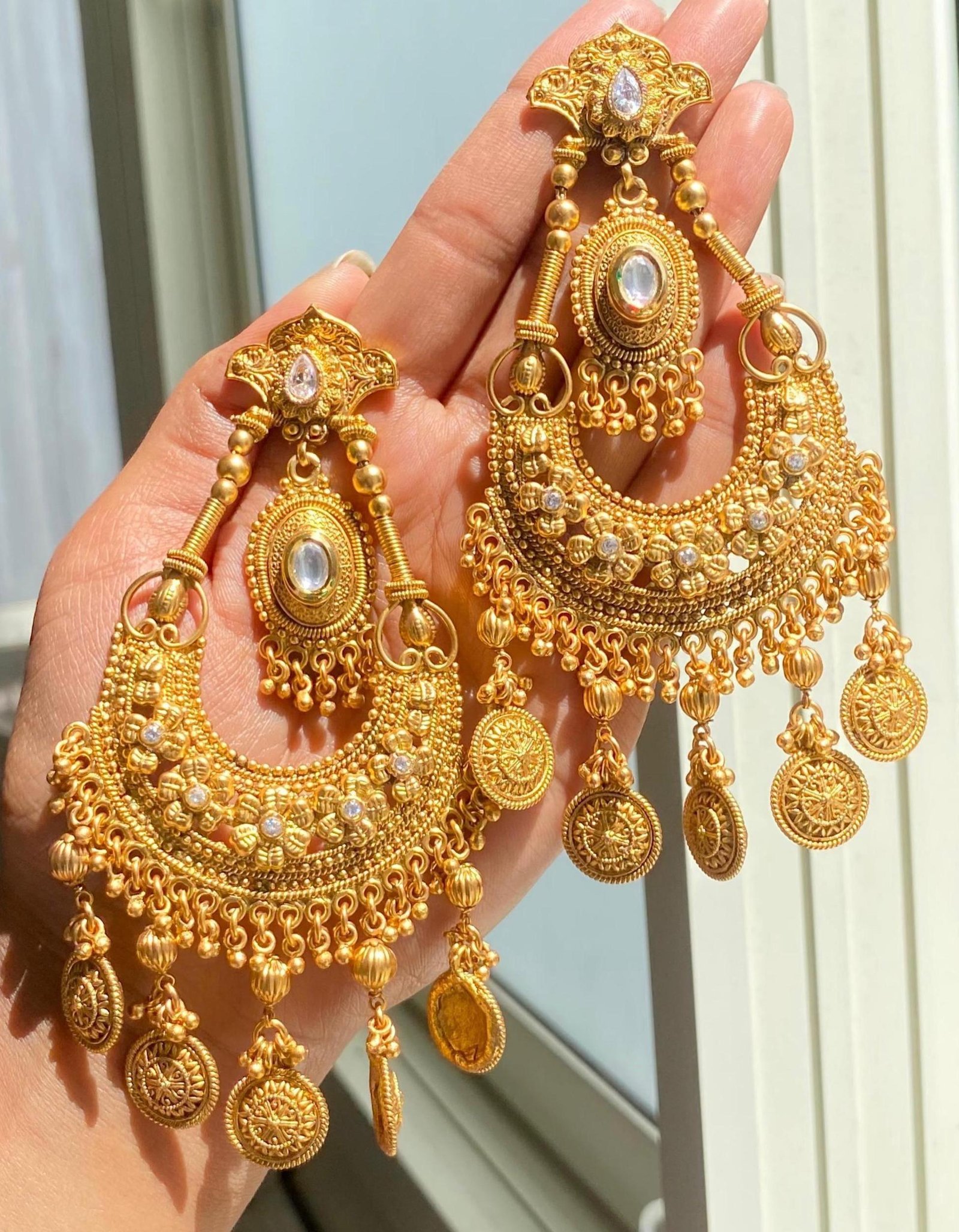 CZ Chandbali Earrings