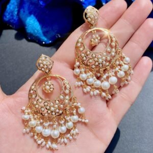 Pearl Chandbali Earrings